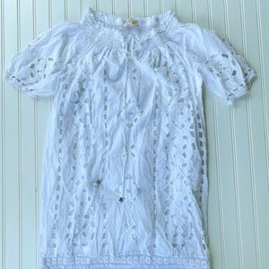 Michael Kors - Boho beachy eyelet mini dress - Size S